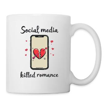 Les médias sociaux ont détruit la romance - Mug blanc - blanc - Droite