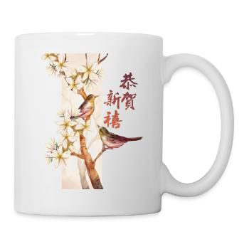 Fleurs Nouvel An chinois Oeuvre Blossoms - Mug blanc - blanc - Droite
