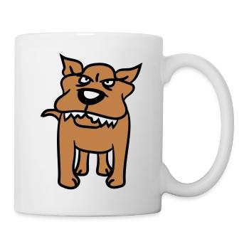 Chien, Monstre, Maléfique, Dangereux, Loup, Dents acérées - Mug blanc - blanc - Droite