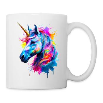 Licorne peinte - Mug blanc - blanc - Droite