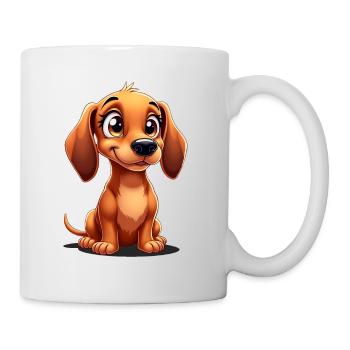 Teckel mignon - Teckel drôle - Mug blanc - blanc - Droite