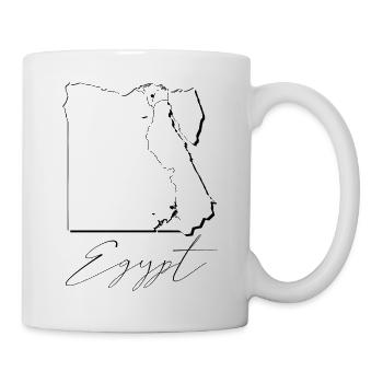 Ägypten Landkarte als Umriss EN - Tasse - Weiß - Rechts