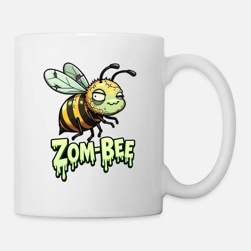 Zom-Bee - Biene als Zombie - Tasse - Weiß