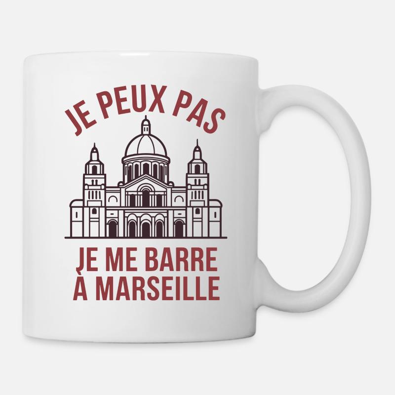 je peux pas je me barre à Marseille - Mug blanc - blanc