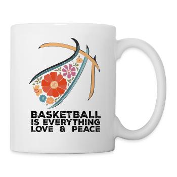Basketball is everything Love and Peace - Tasse - Weiß - Rechts