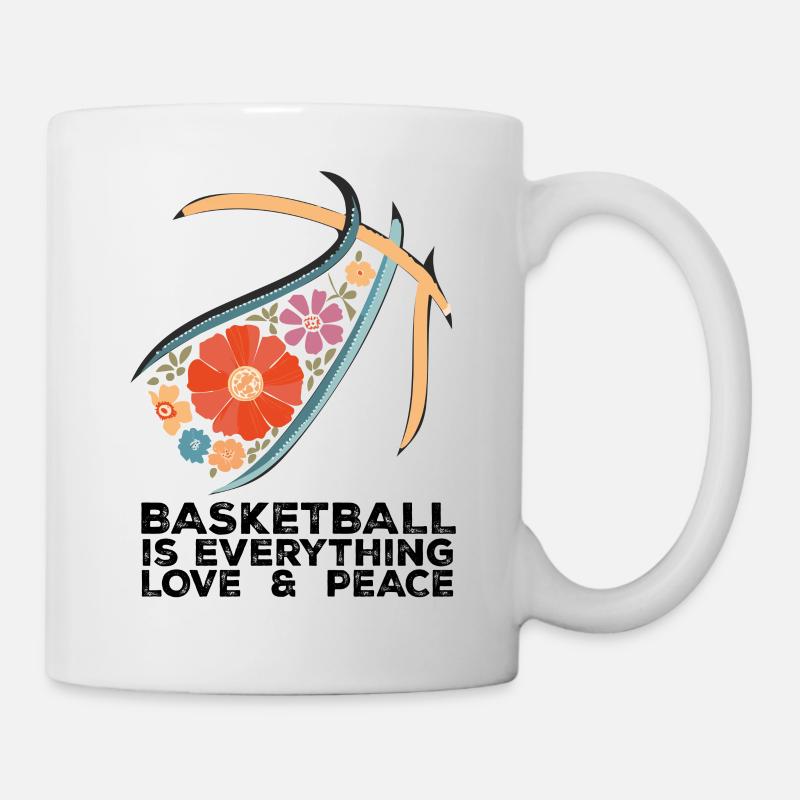 Basketball is everything Love and Peace - Tasse - Weiß