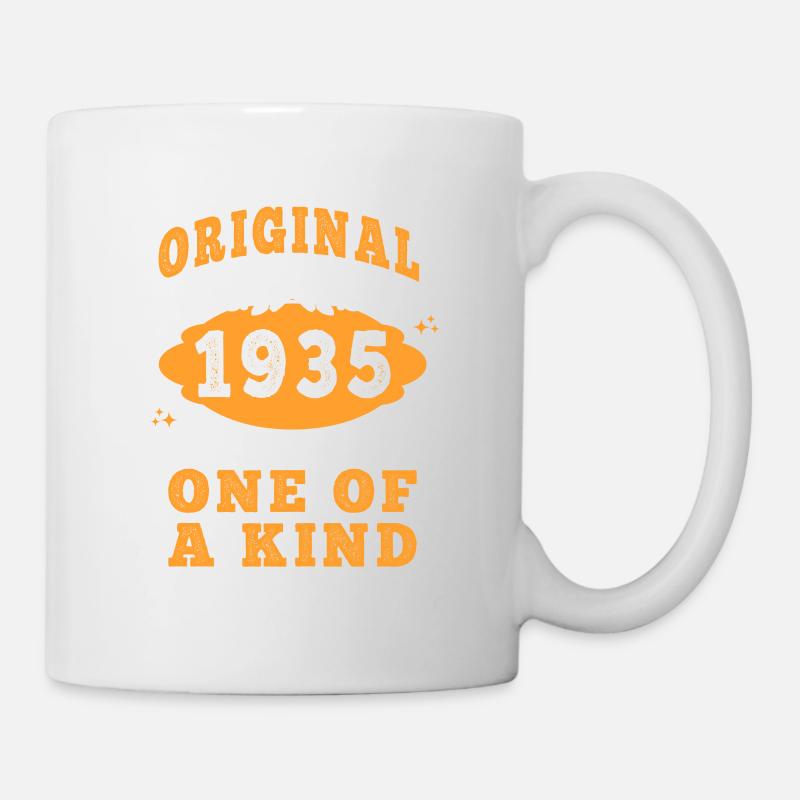 Vintage Né(e) en 1935 made in 1935 90 ans. Art_20 - Mug blanc - blanc
