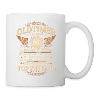 Oldtimer Baujahr 1967 Jahrgang Geburtstag Geschenk - Tasse - Weiß - Rechts