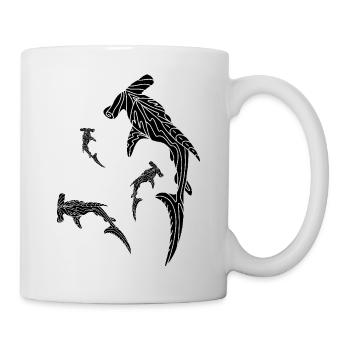 Die Hammerhai Familie - Tasse - Weiß - Rechts