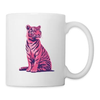 Pink Pop Art Tiger - Mug - white - Right