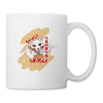 Japanischer Fuchs Ramen Nudeln - Tasse - Weiß - Rechts