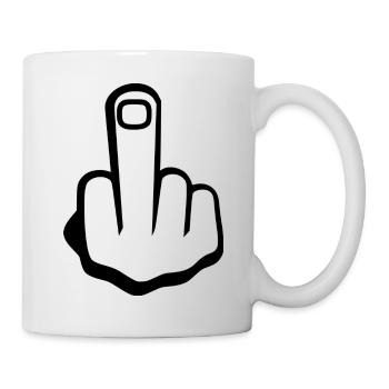 Middle finger - Mug - white - Right