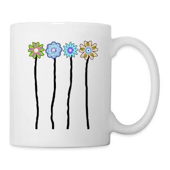 69 Flower Power 70s T Shirts Limited Edition - Mug - white - Right