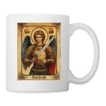 Deus lo vult Archange chrétien Michel - Mug blanc - blanc - Droite