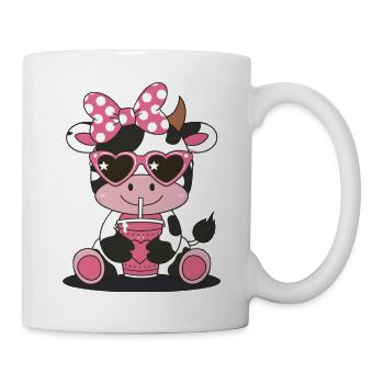 Illustration de lunettes de soleil de vache - Mug blanc - blanc - Droite