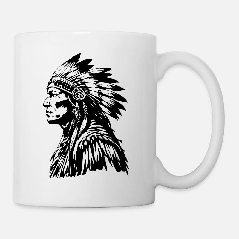 Indianerhäuptling - Tasse - Weiß