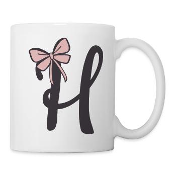 Lettre initiale H Ruban - Mug blanc - blanc - Droite