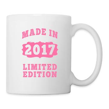 Vintage Born in 2017 made in 2017 8 years old. Art_202 - Mug - white - Right