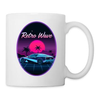 “Retro Wave” design - Mug blanc - blanc - Droite