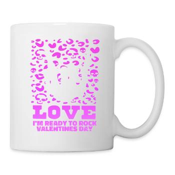 xoxo love you amore Blumen Frauen Valentinstag 14 - Tasse - Weiß - Rechts