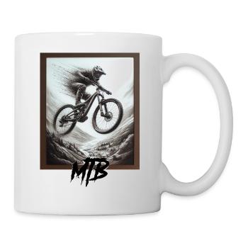 Vélo VTT - Mug blanc - blanc - Droite