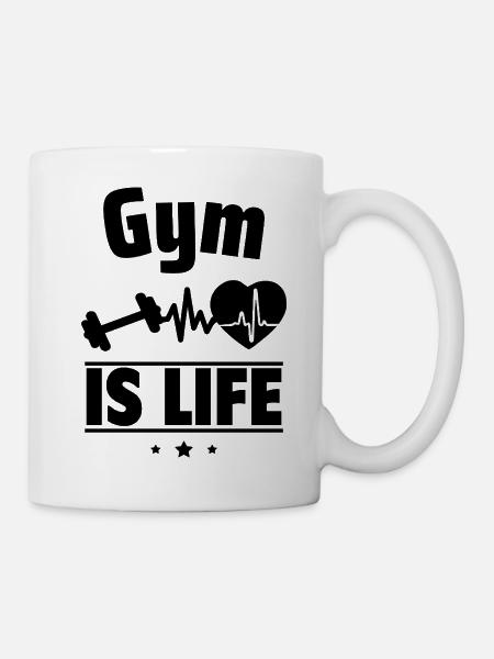 Krafttraining ist das Leben - Tasse - Weiß
