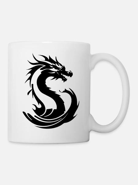 Drache - Tasse - Weiß