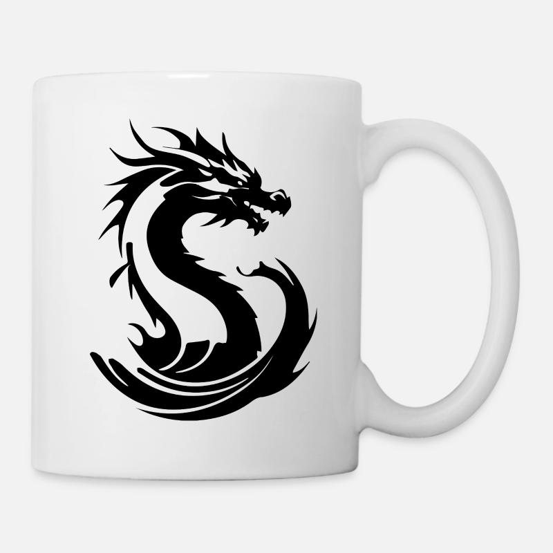 Drache - Tasse - Weiß