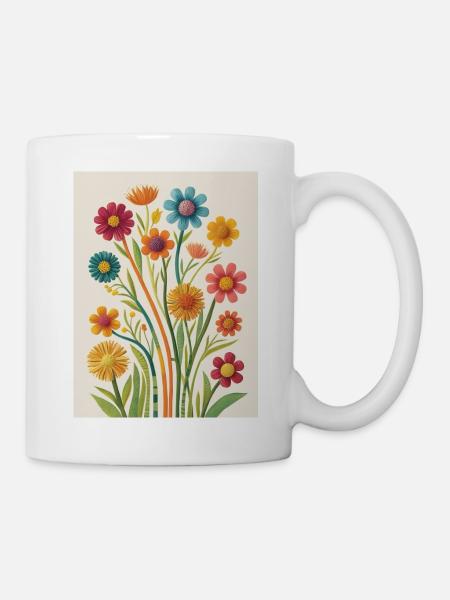 Blüten der Handarbeit - Tasse - Weiß