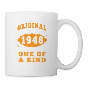 Vintage Né(e) en 1948 made in 1948 77 ans. Art_20 - Mug blanc - blanc - Droite
