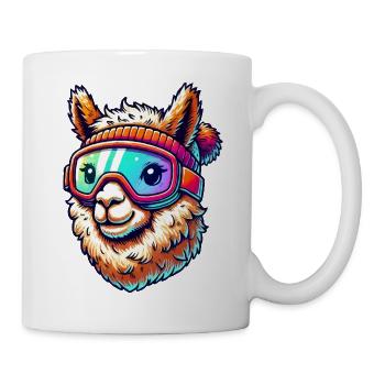 alpaka skibrille - Tasse - Weiß - Rechts