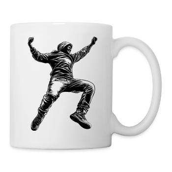 Leap into Action: Dein Shirt, Deine Energie - Tasse - Weiß - Rechts