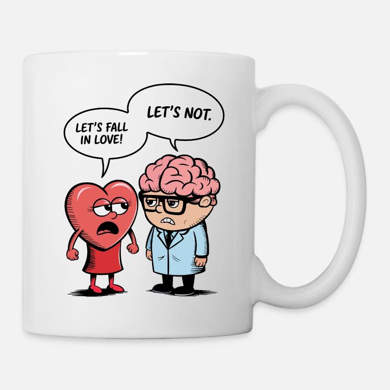 L’amour et le cerveau - Mug blanc - blanc