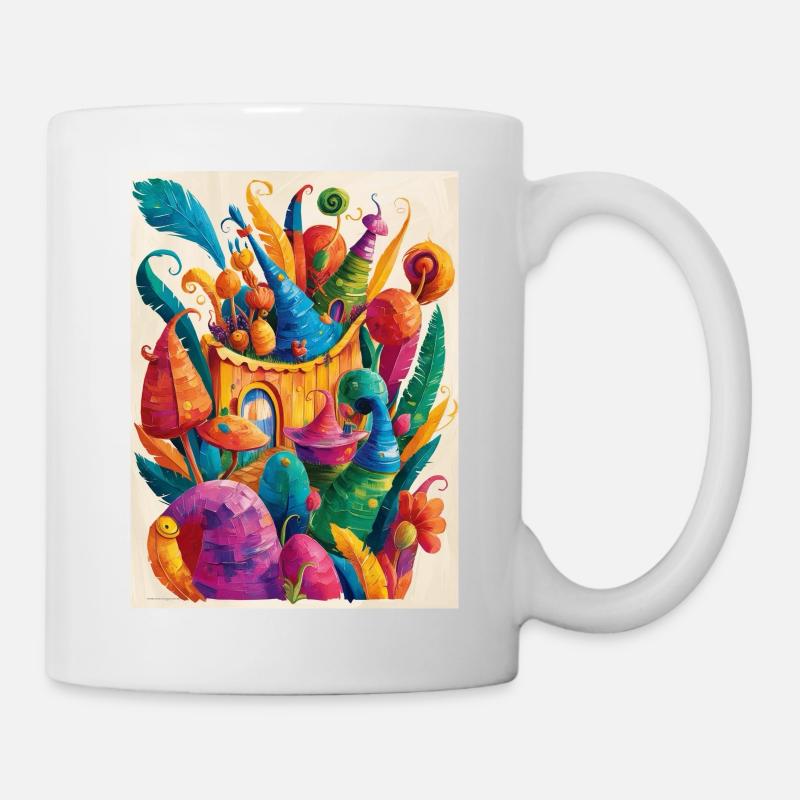 « Monde magique de merveilles colorées » - Mug blanc - blanc