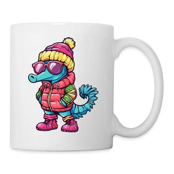 Hippocampe Bande dessinée cool - Mug blanc - blanc - Droite
