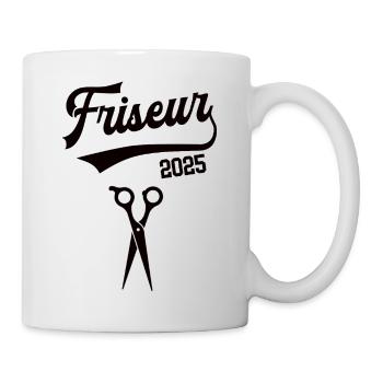 Friseur 2025 Beruf Frisör Coiffeur Haarstylist - Tasse - Weiß - Rechts