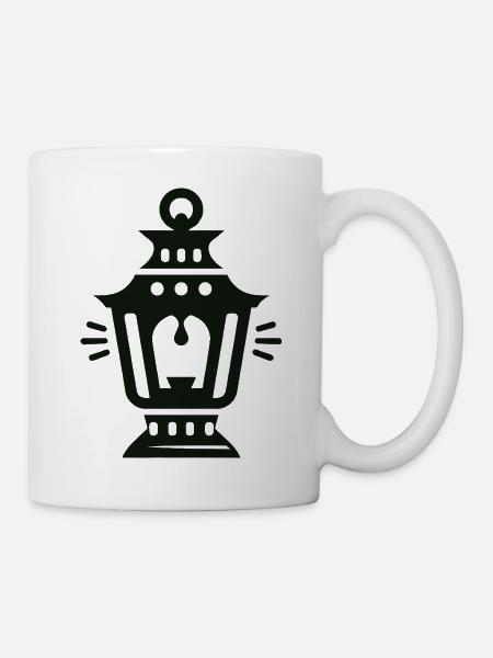 Laterne - Tasse - Weiß