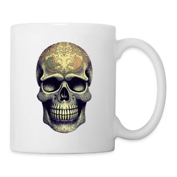 Luxurious Gothic Halloween Decorated Skull - Mug - white - Right