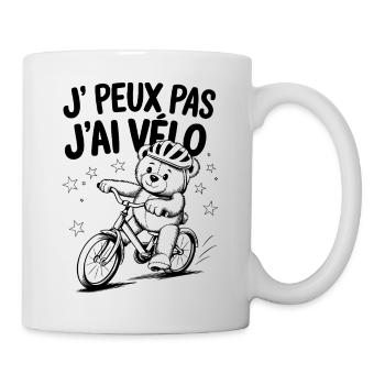 J'peux pas j'ai vélo - Mug blanc - blanc - Droite