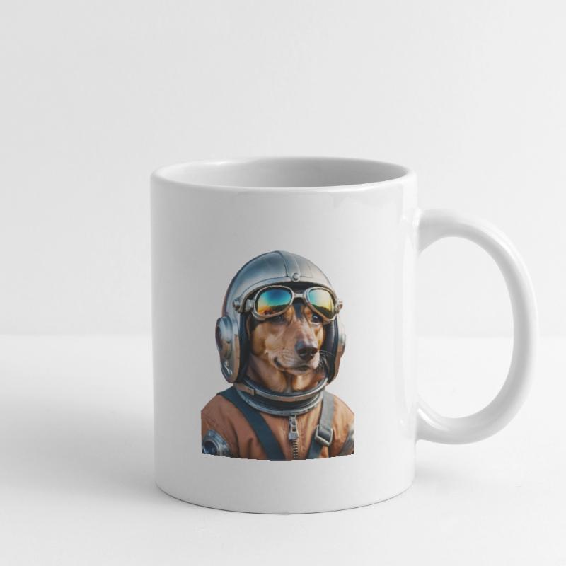 Teckel de l’espace | Chien dans l’espace Mug blanc