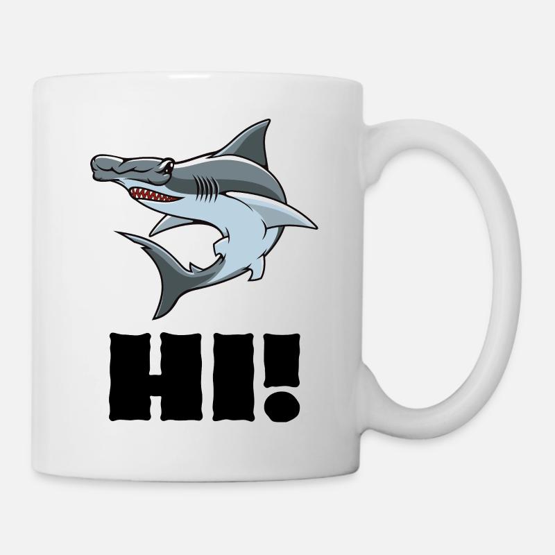 Hi Hammerhai - Tasse - Weiß