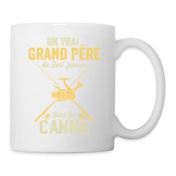 Ein echter Fischer-Großvater - Tasse - Weiß - Rechts