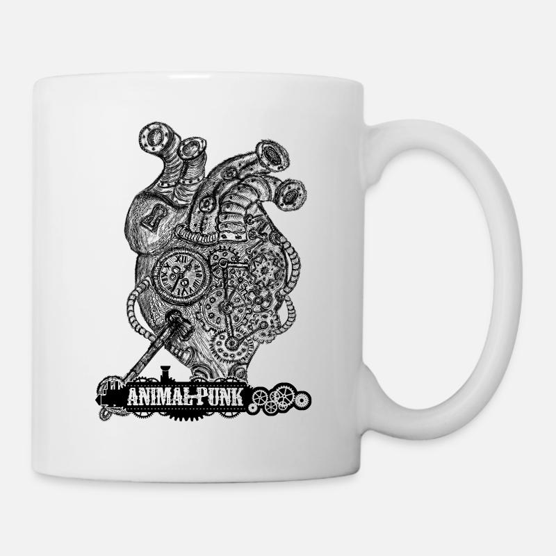M. Cœur AnimalPunk SteamPunk - Mug blanc - blanc