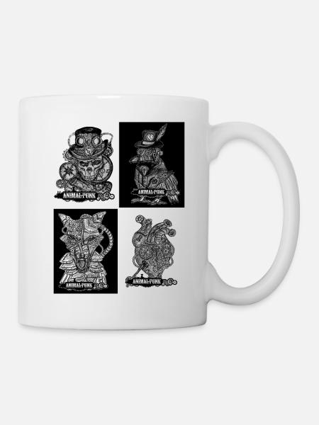 AnimalPunk SteamPunk Horror Nächte - Tasse - Weiß