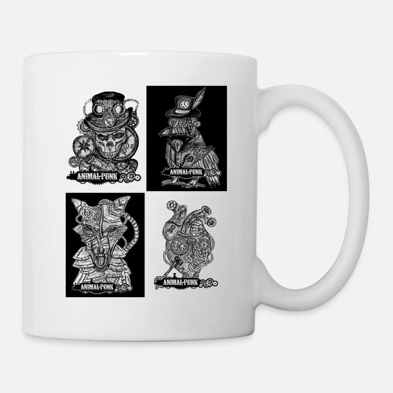 AnimalPunk SteamPunk Horror Nächte - Tasse - Weiß