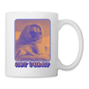 Not Today – Tired Pug Vibes - Mug - white - Right