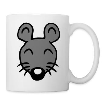 Maus Mäuschen Süße Kleine Ratte Nager Freundlich - Tasse - Weiß - Rechts