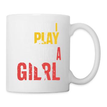 I Know I Play Like A Girl Volleyball for Teen Girl - Mug - white - Right