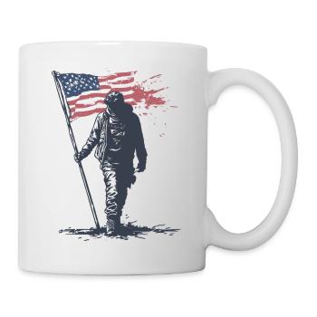 Patriot Flag Tribute – Freiheit & Stolz - Tasse - Weiß - Rechts