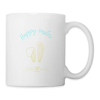 Pâques Pâques lapin dire cadeau - Mug blanc - blanc - Droite